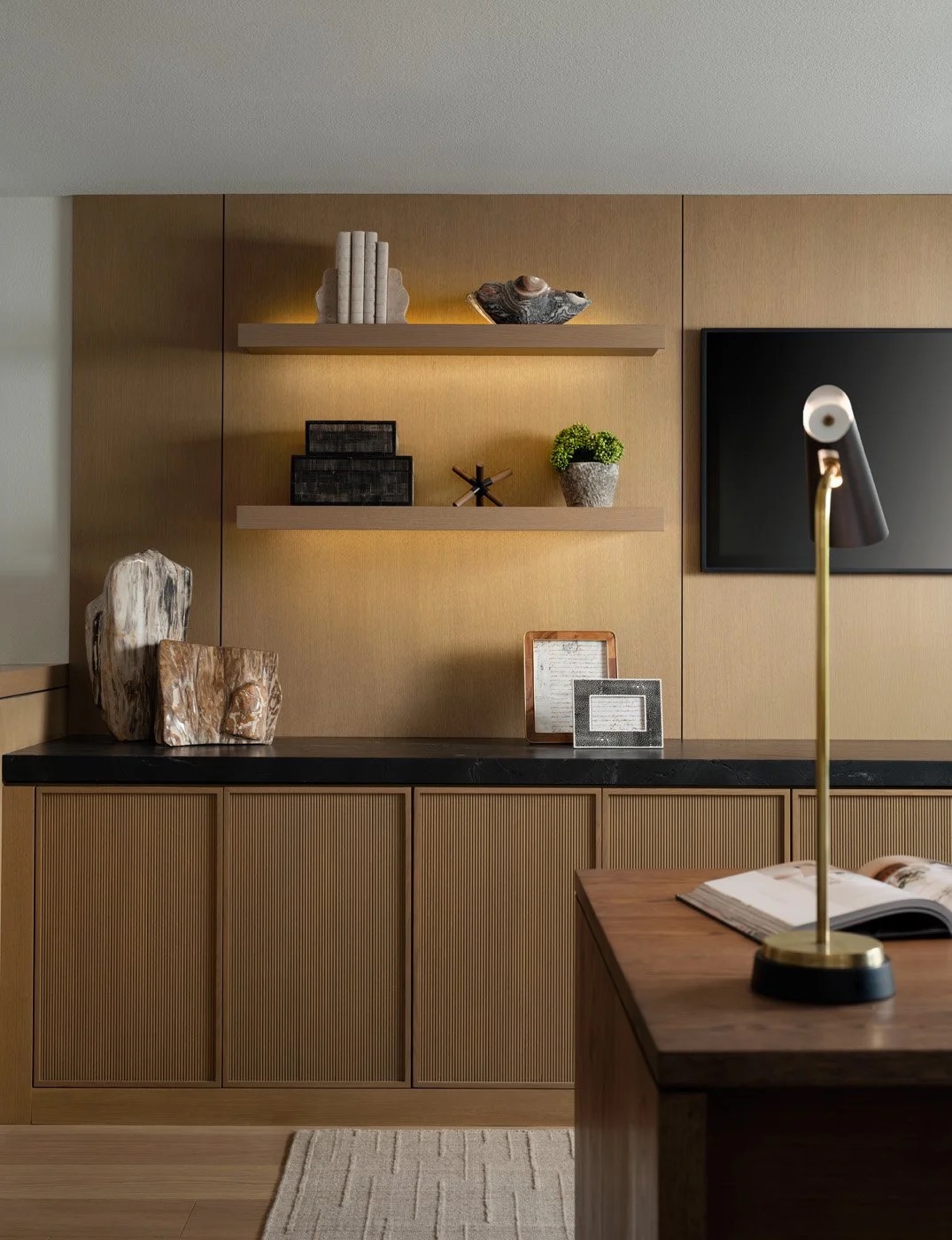 Ladera Court interior by KADI Design with quiet luxury styling