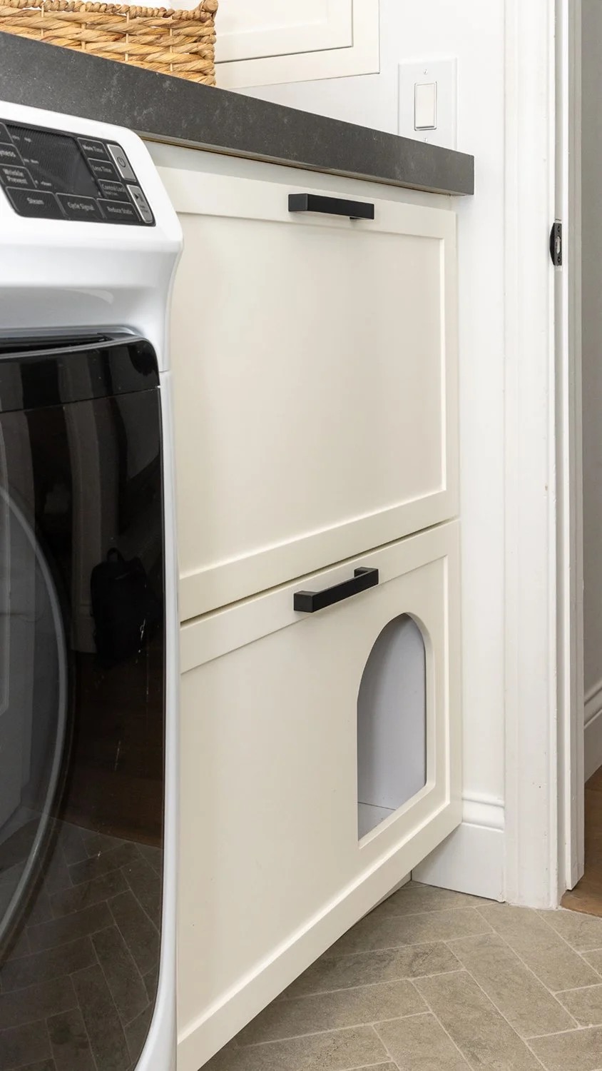Saddle House, laundry room detail in the project by KADI Design